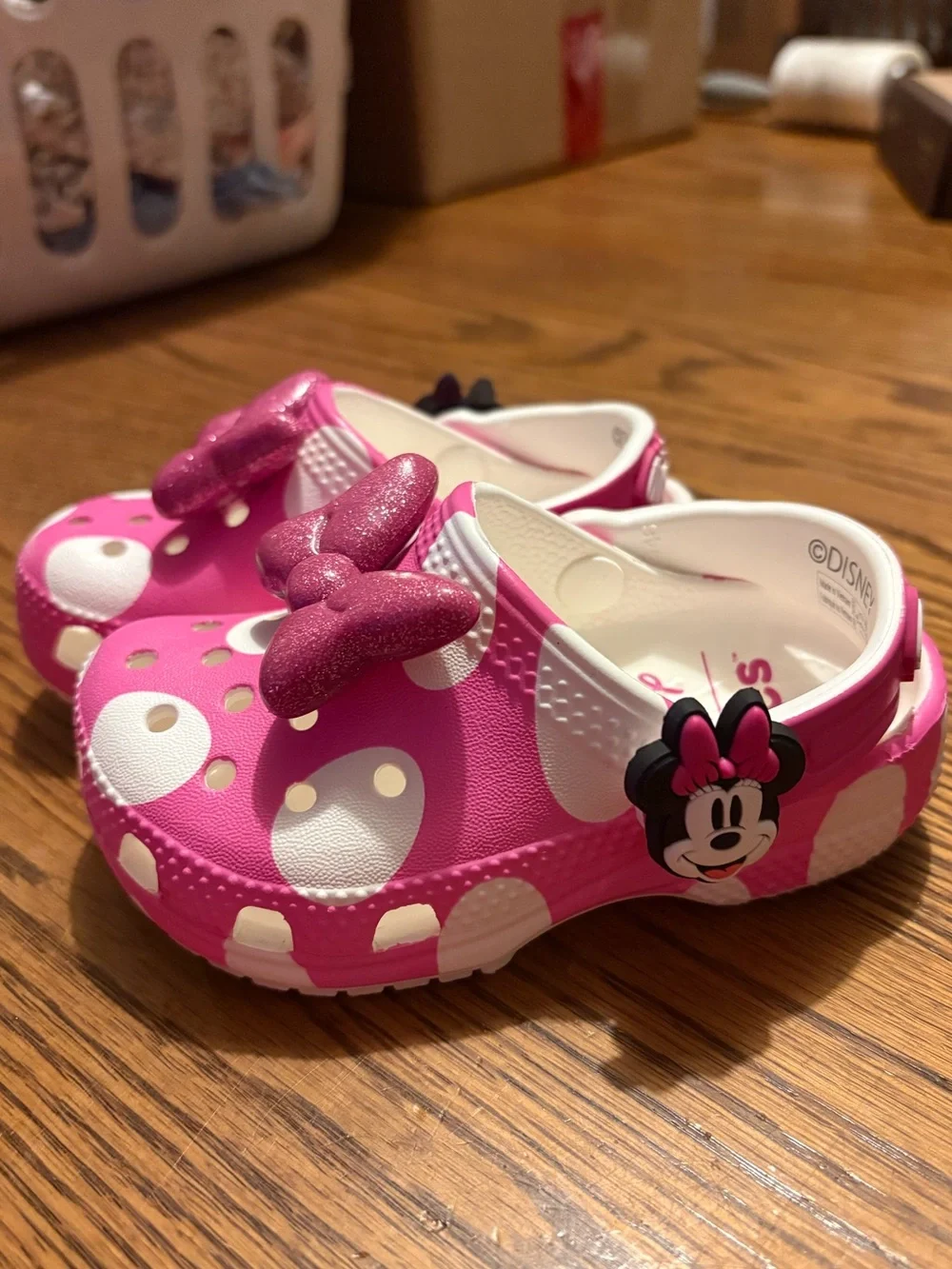 Toddler size 6 Crocs Minnie Mouse